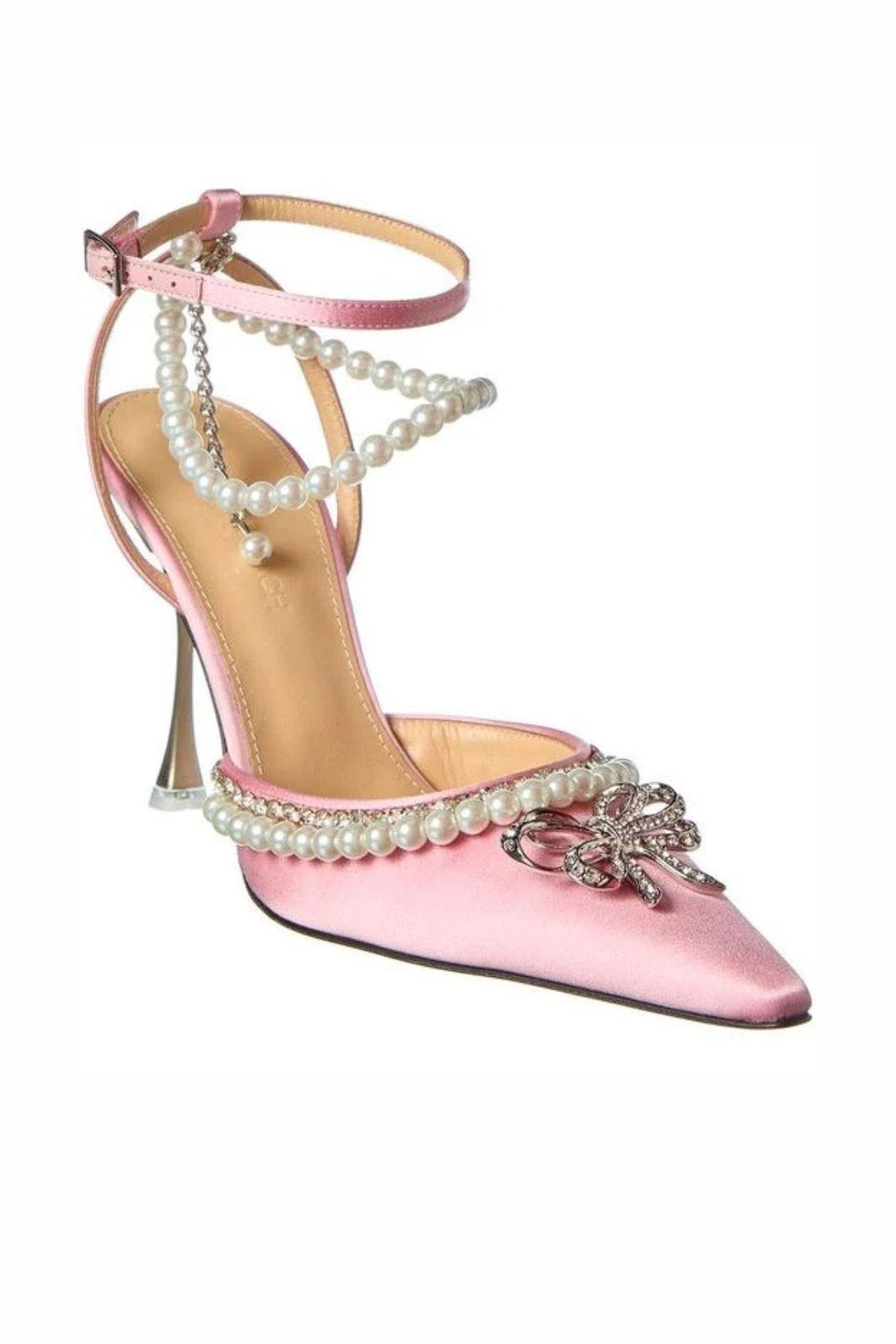 Mach & Mach Women's Pink Matilda Vinyl Leather Pump