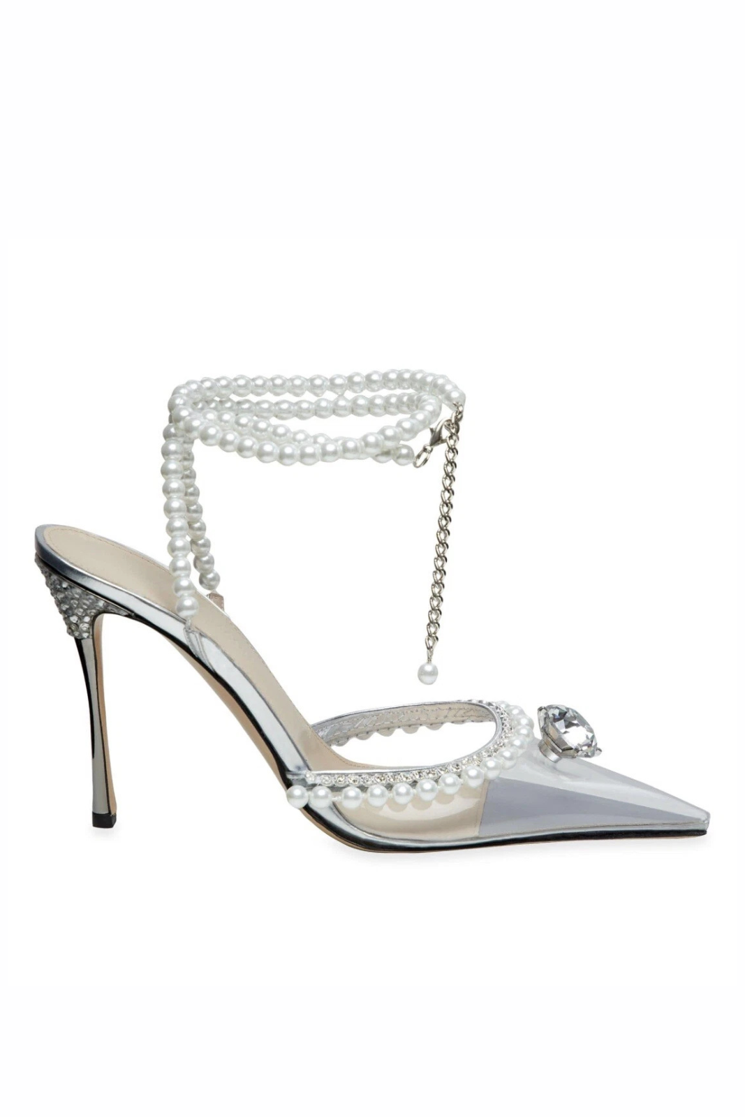Mach & Mach Diamond Of Elizabeth PVC Embellished High-Heel Pumps