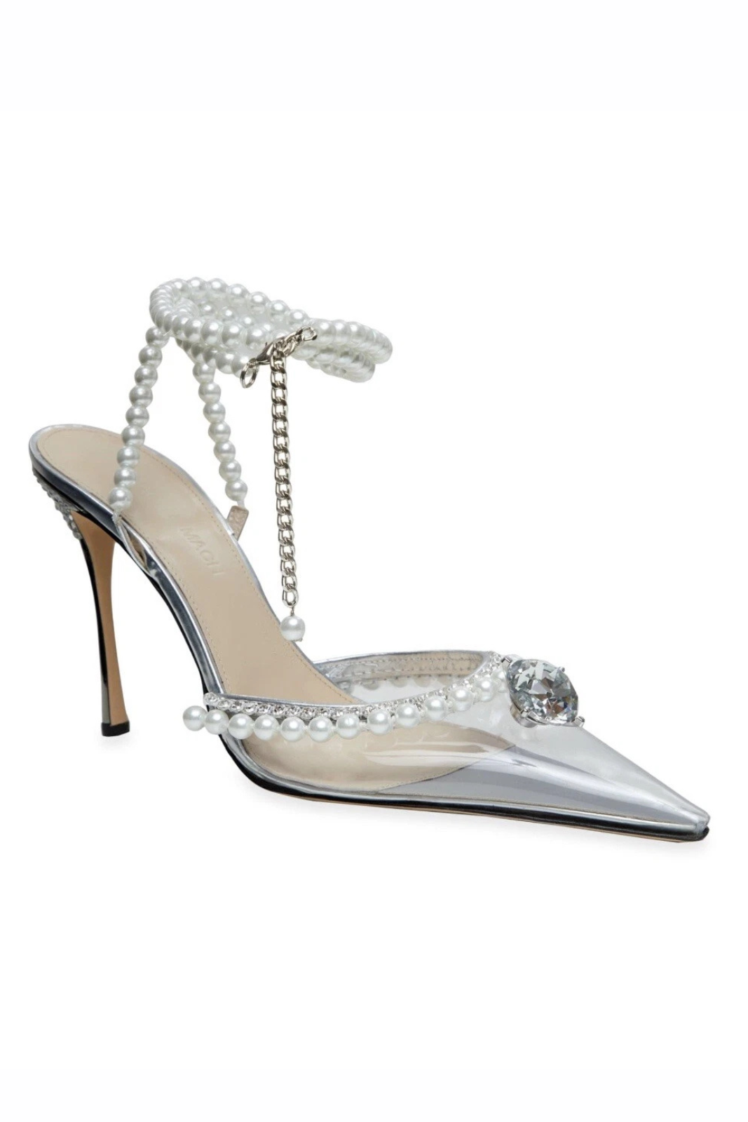 Mach & Mach Diamond Of Elizabeth PVC Embellished High-Heel Pumps