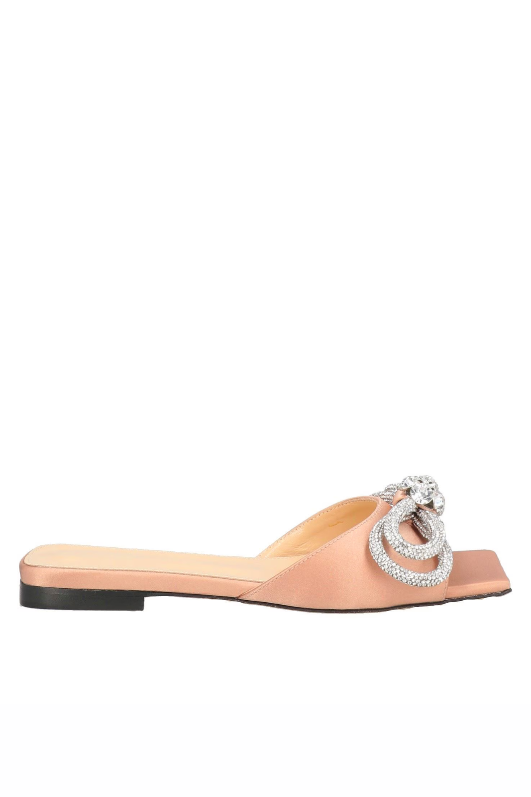 Mach & Mach Pink Double Bow textile flip-flops