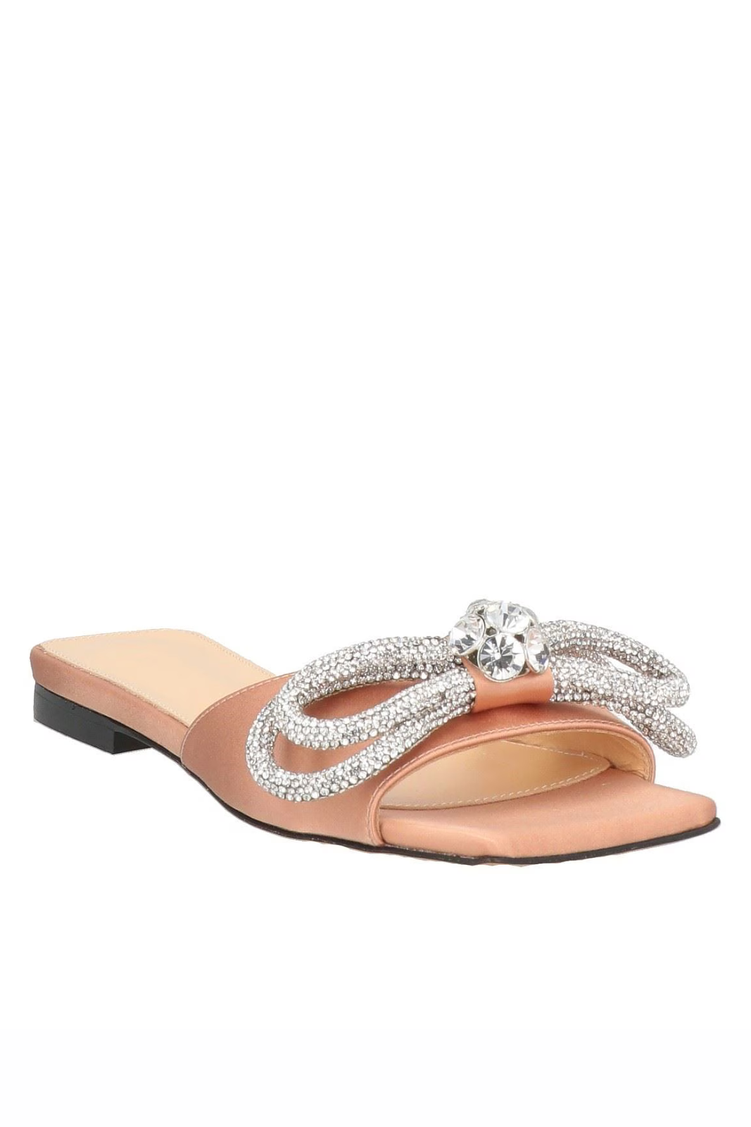 Mach & Mach Pink Double Bow textile flip-flops