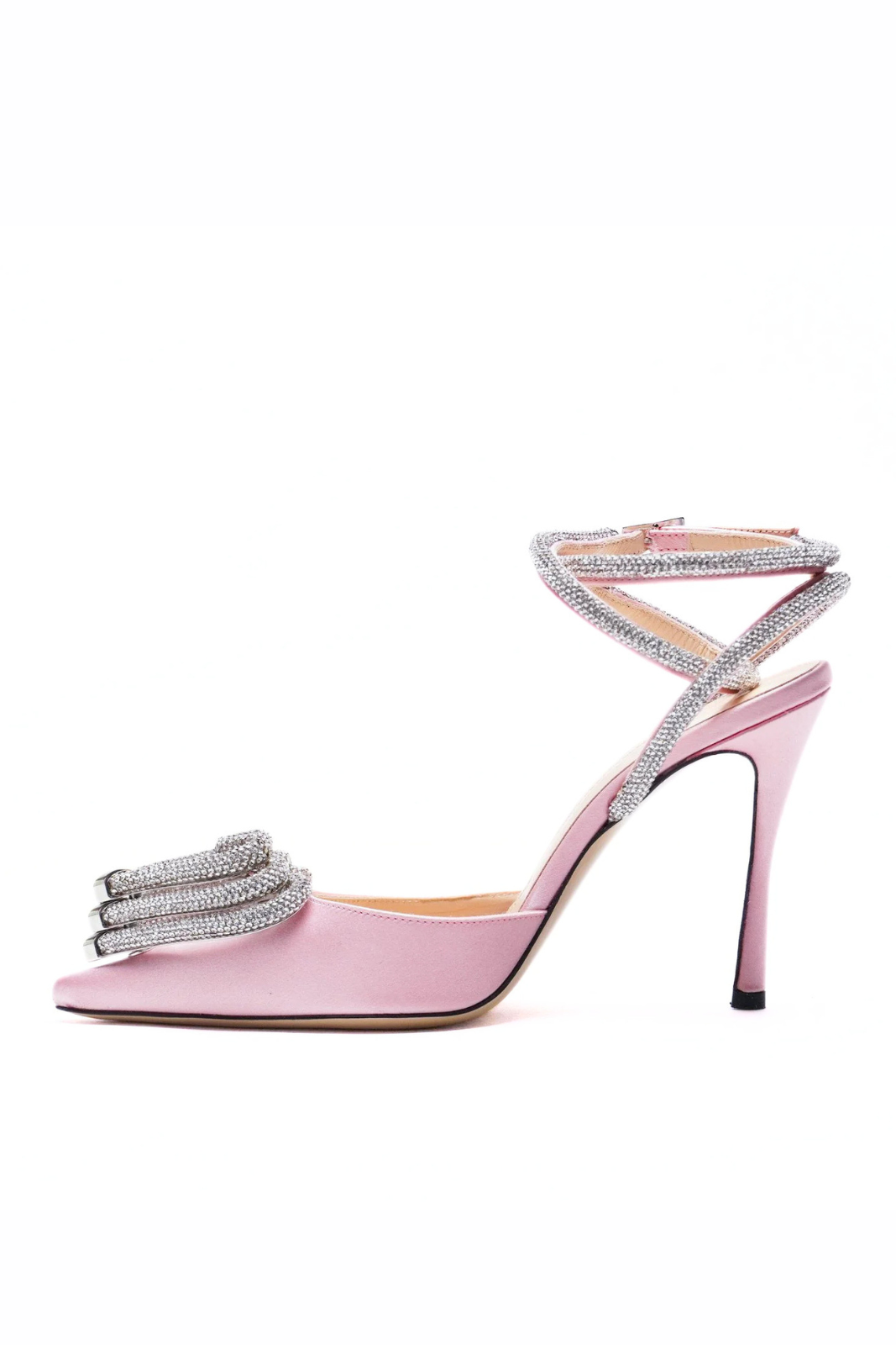 Mach & Mach Triple Heart Satin Stilleto Pumps