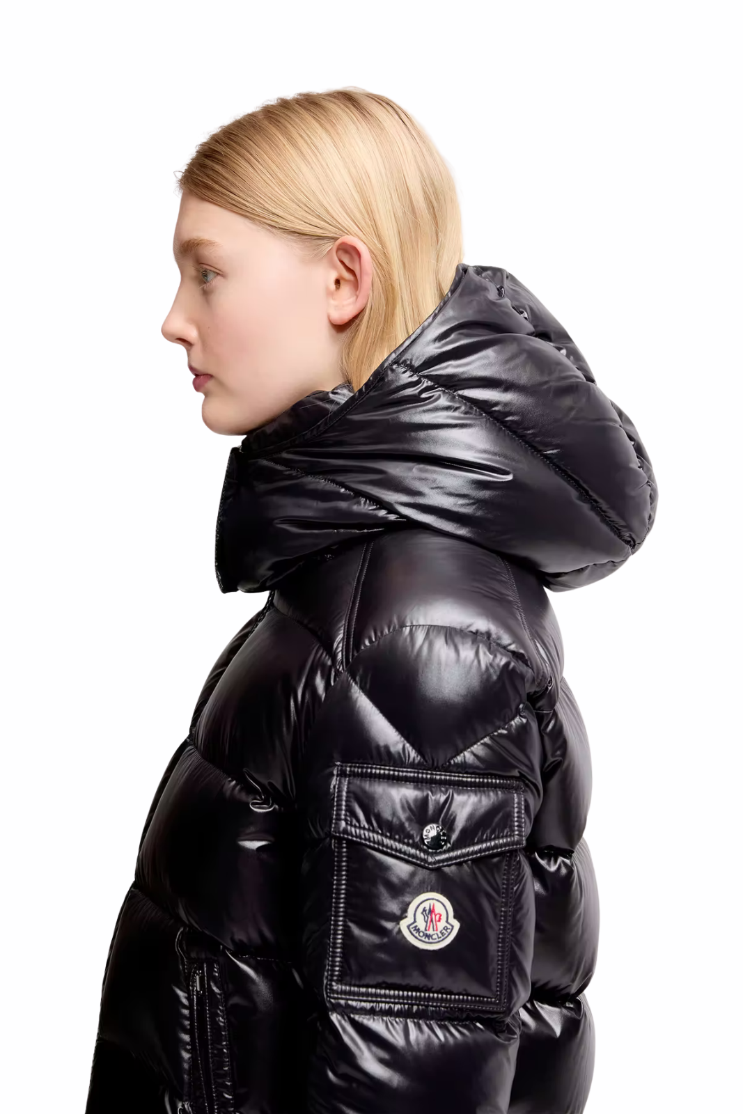 Moncler Maire Hooded Short Down Jacket Black