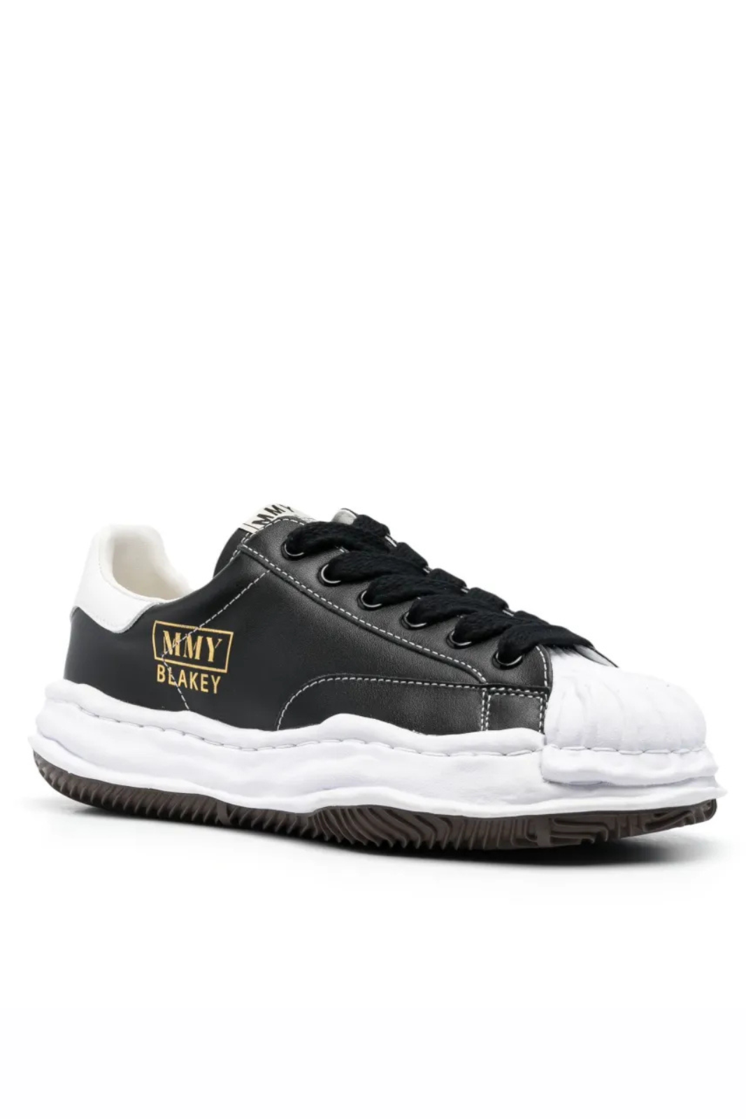 Maison Mihara Yasuhiro Blakey logo-patch sneakers Black