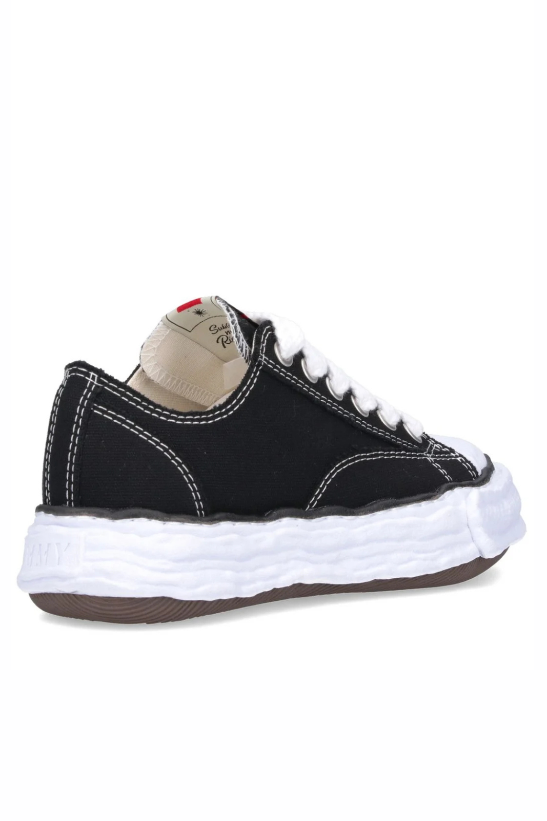 Maison Mihara Yasuhiro Round-Toe Lace-Up Sneakers Black
