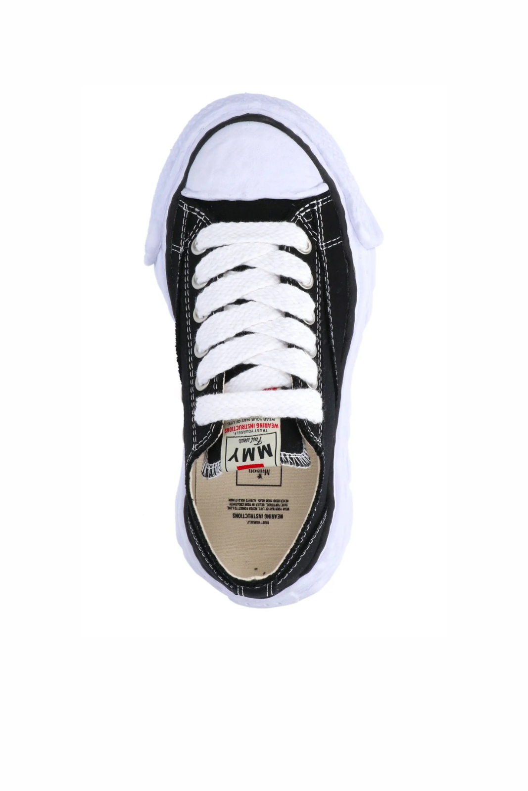 Maison Mihara Yasuhiro Round-Toe Lace-Up Sneakers Black