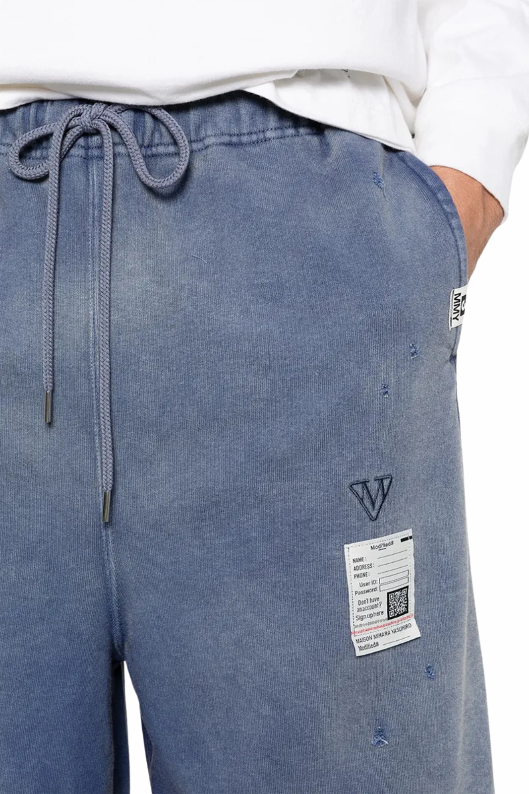 Maison Mihara Yasuhiro sun faded shorts Navy