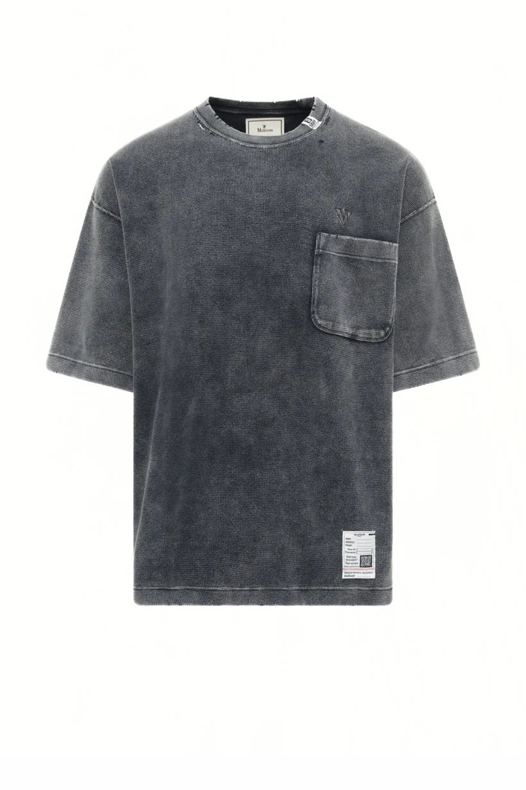 Maison Mihara Yasuhiro bleached thermal t-shirt Grey