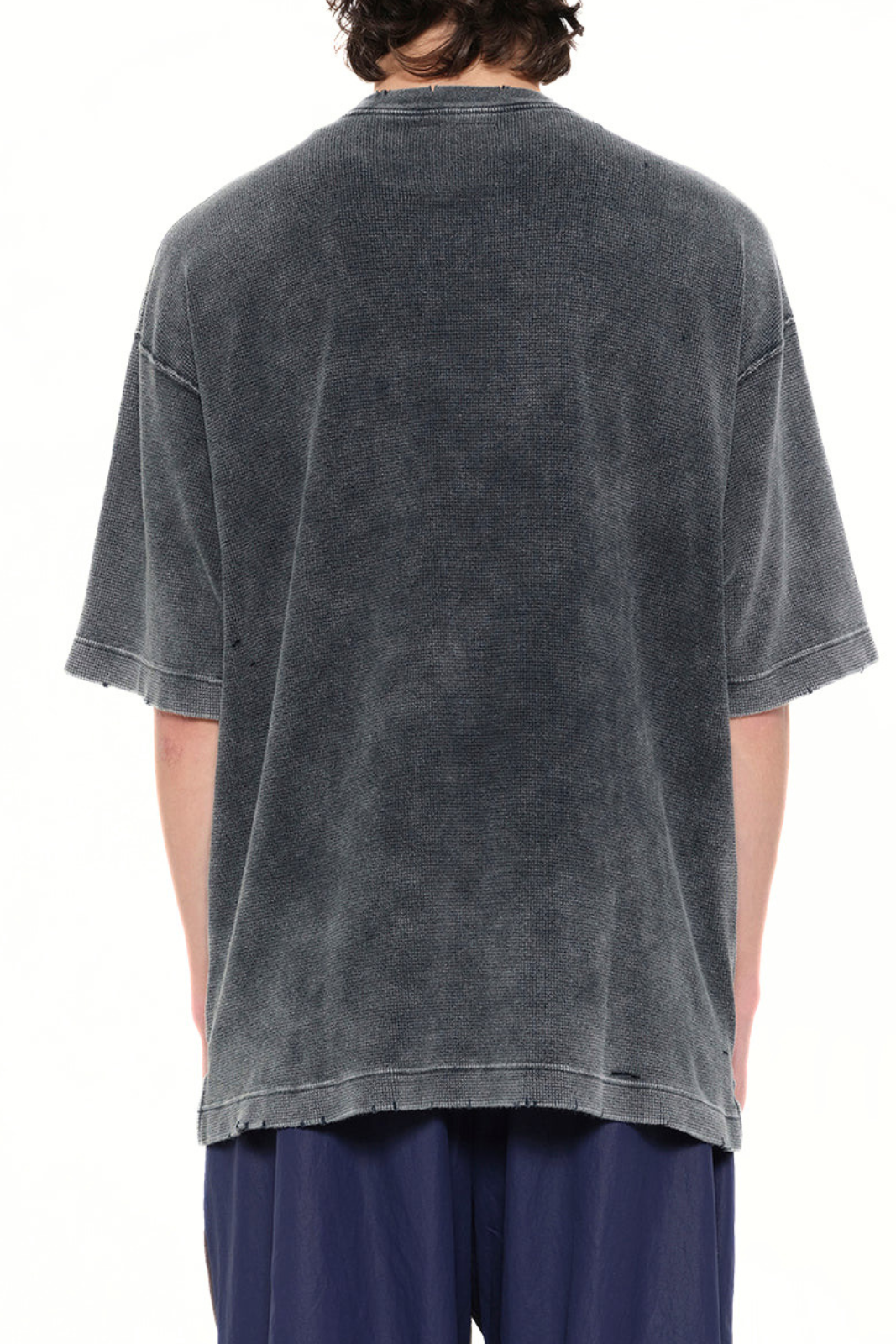 Maison Mihara Yasuhiro bleached thermal t-shirt Grey