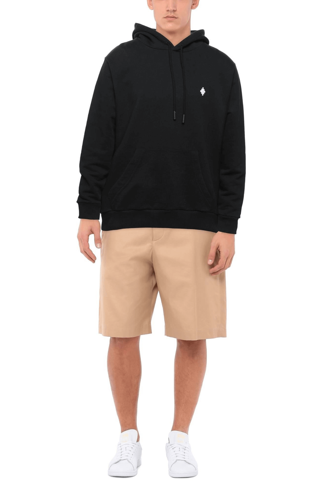 Marcelo Burlon Embroidered Cross Logo Black Hoodie for men