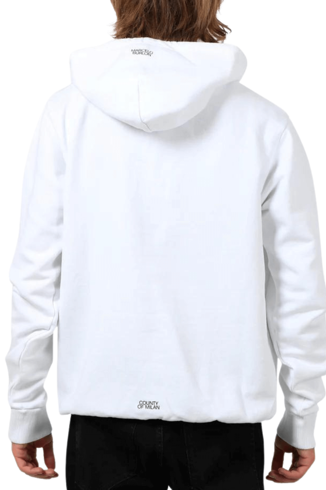Marcelo Burlon Embroidered Cross Logo White Hoodie for men