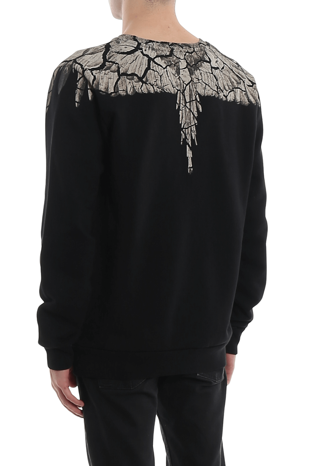Marcelo Burlon men's Wing Print Black Man to Man
