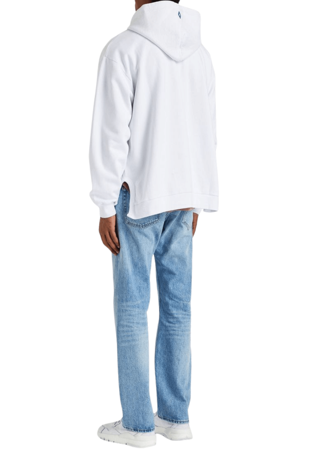 Marcelo Burlon Printed cotton-fleece hoodie white for men