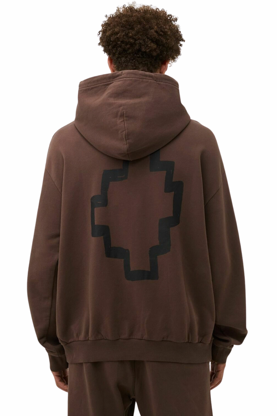 Marcelo Burlon Tempera Cross Over Hoodie Brown Hoodies brown