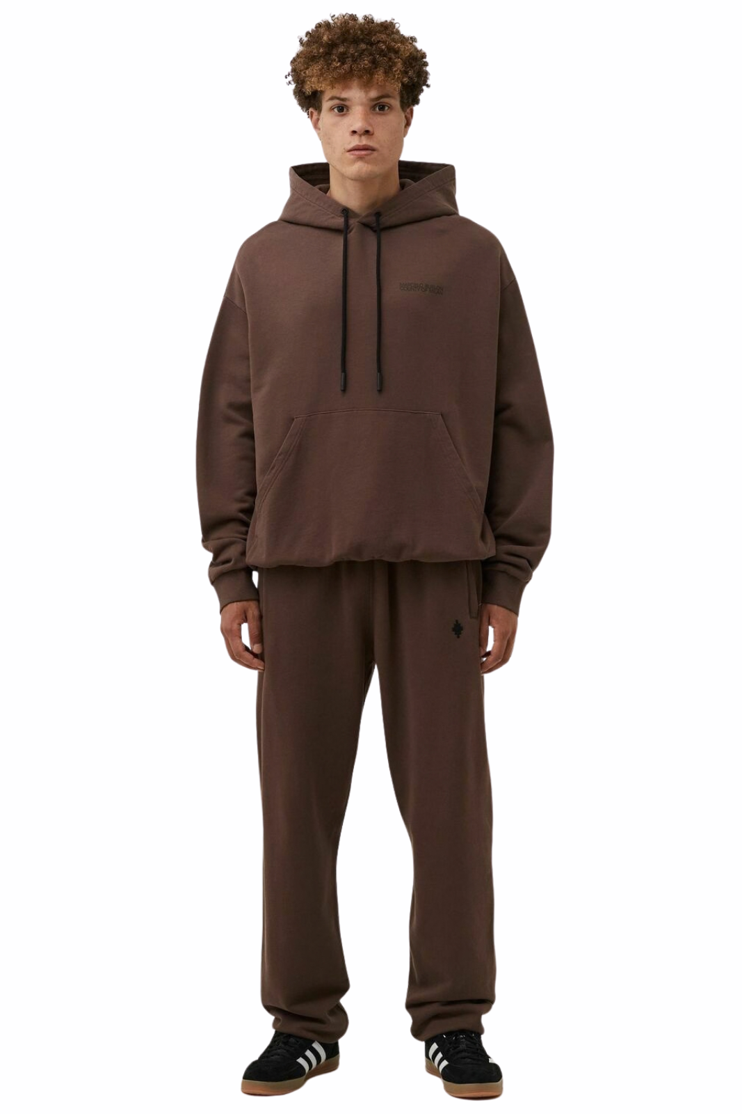 Marcelo Burlon Tempera Cross Over Hoodie Brown Hoodies brown