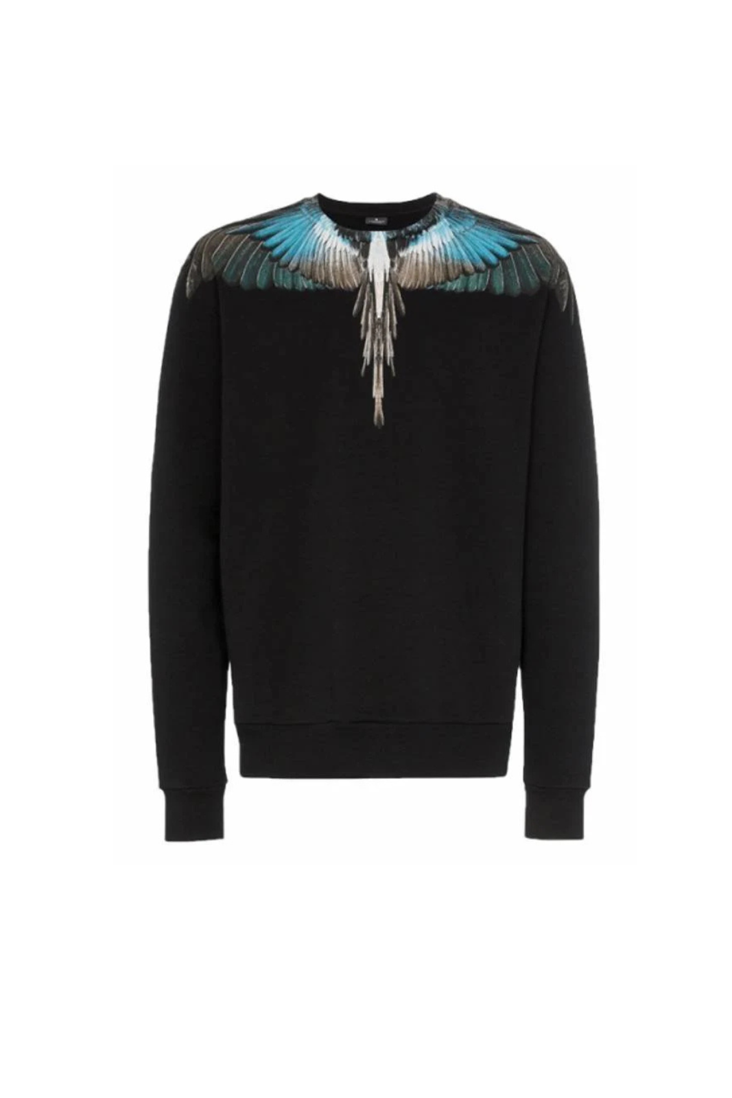 Marcelo Burlon Wings Print Cotton Sweatshirt Black