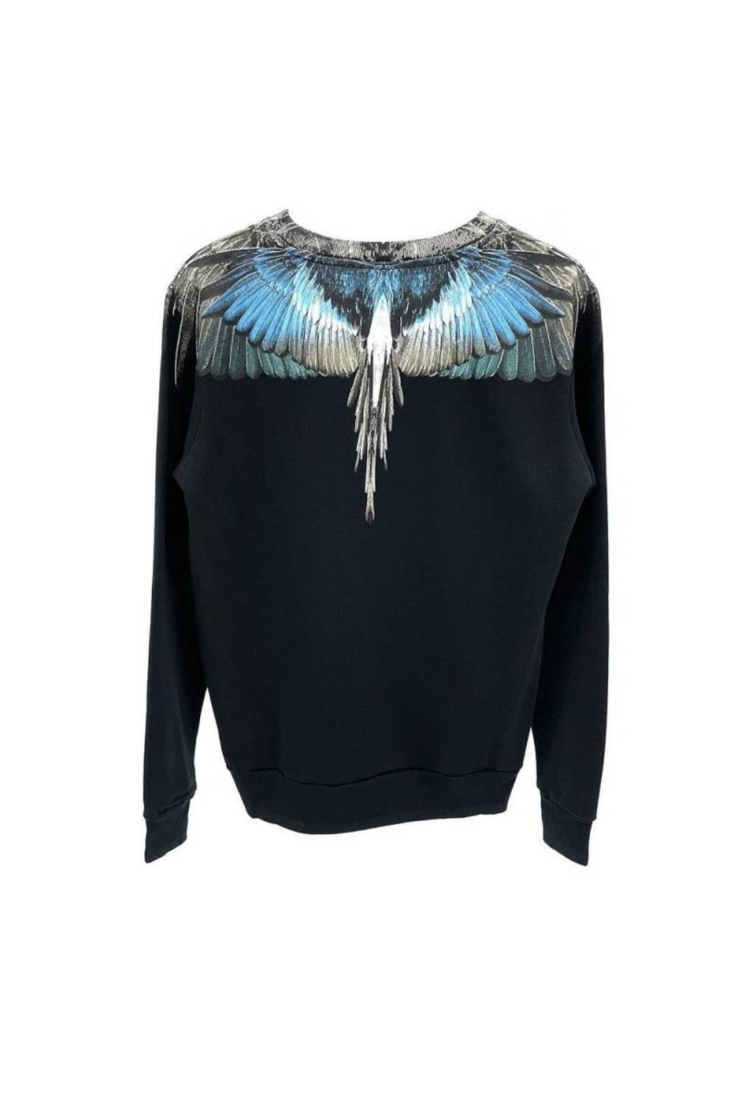 Marcelo Burlon Wings Print Cotton Sweatshirt Black