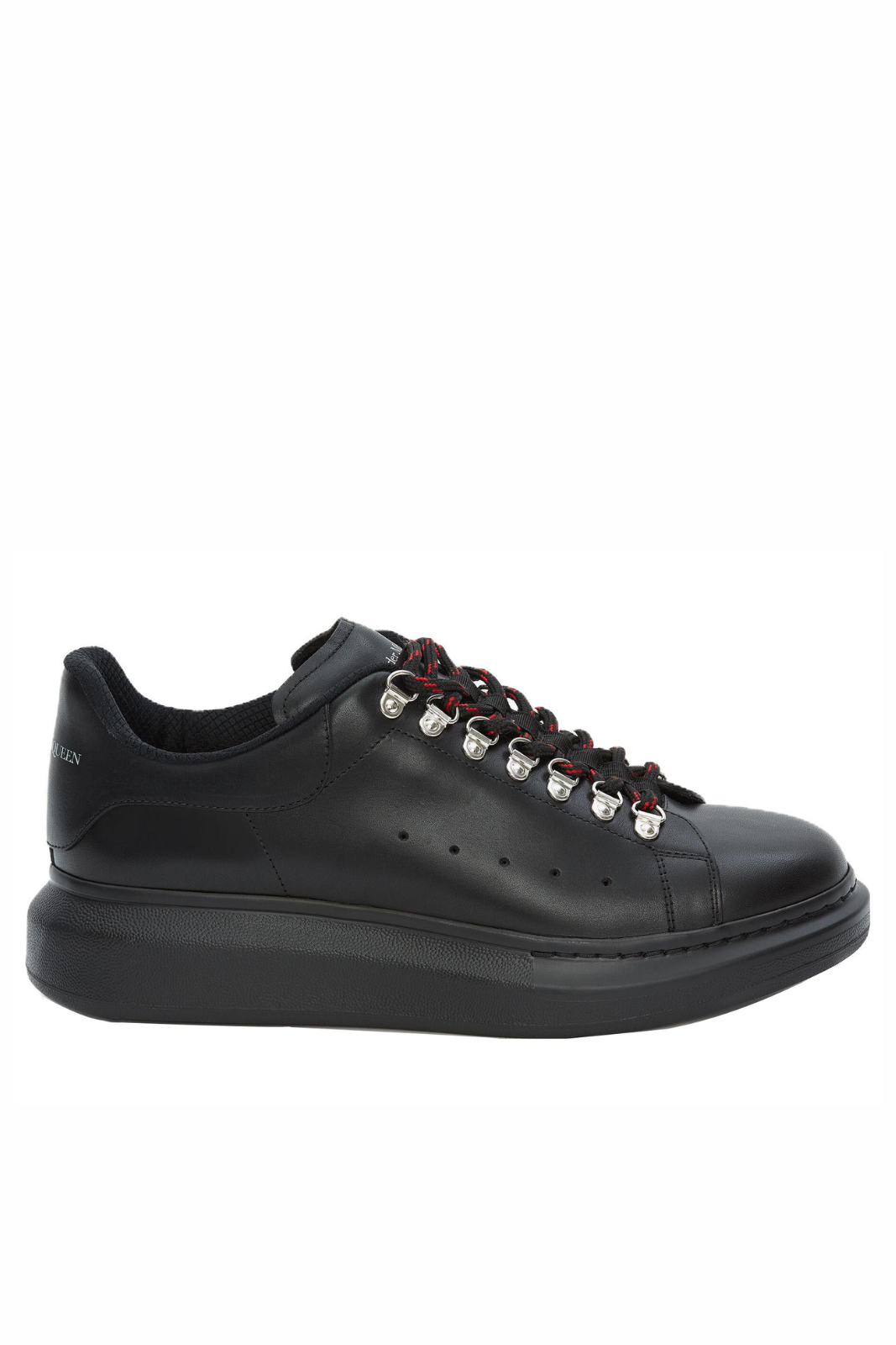 Alexander McQueen Men's Hiking Show leather platform trainers Black