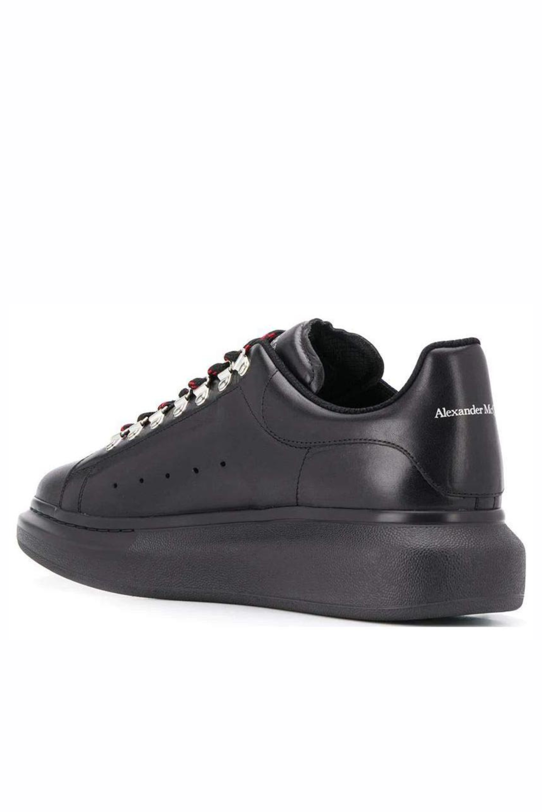 Alexander McQueen Men's Hiking Show leather platform trainers Black