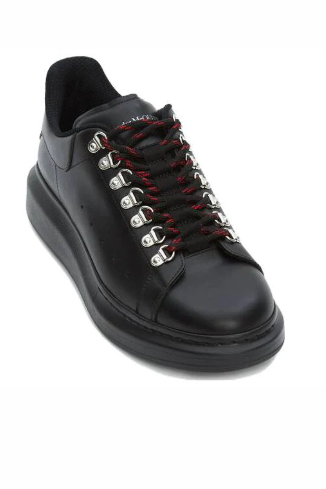 Alexander McQueen Men's Hiking Show leather platform trainers Black