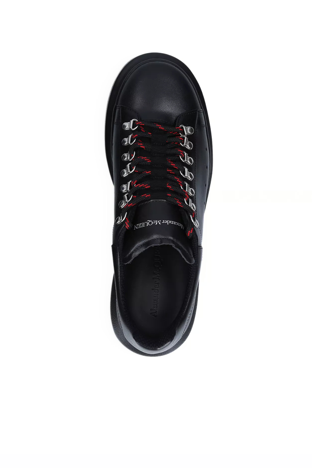 Alexander McQueen Men's Hiking Show leather platform trainers Black