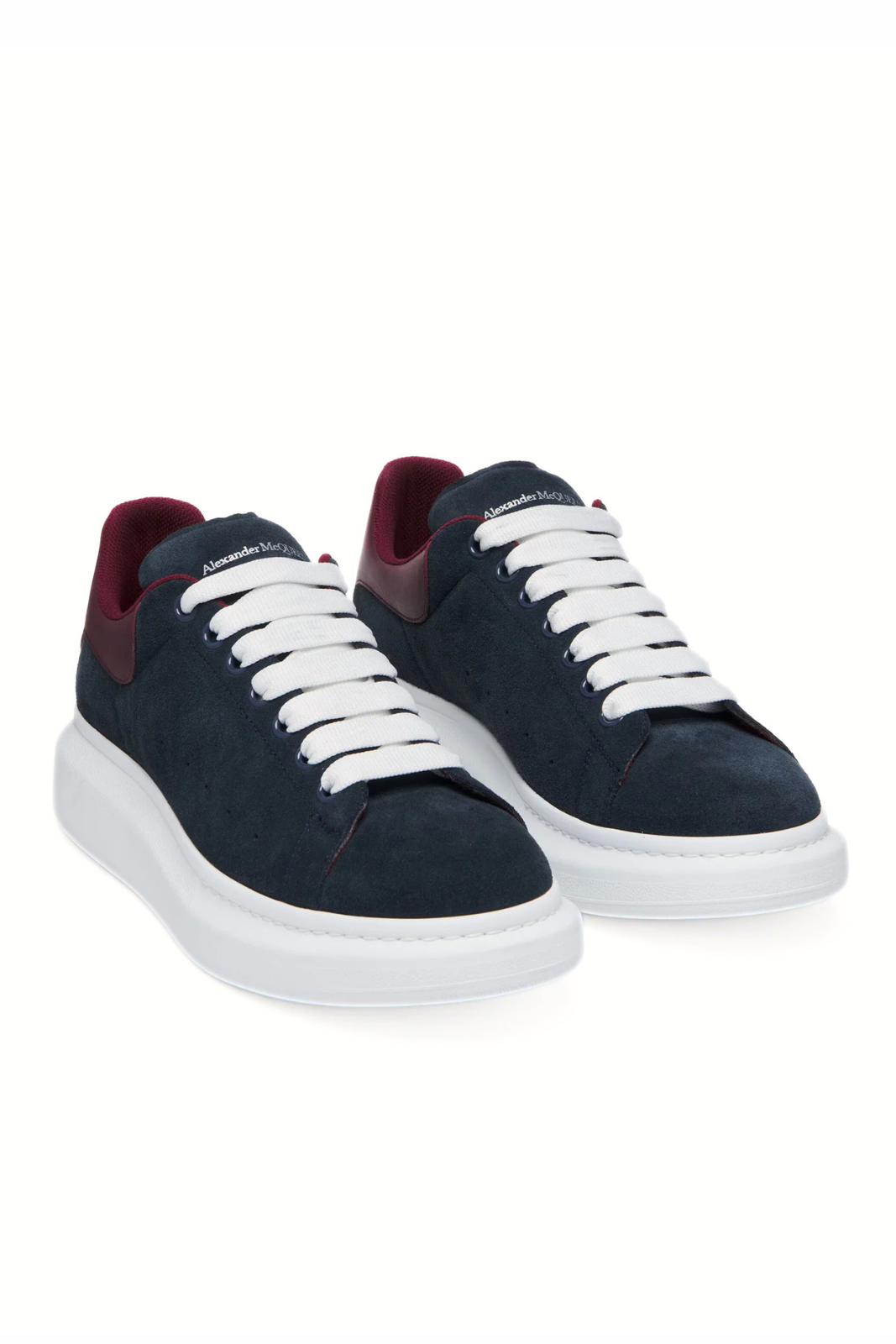 Alexander McQueen Oversized Sneaker Suede Blue Bordeaux Low Top