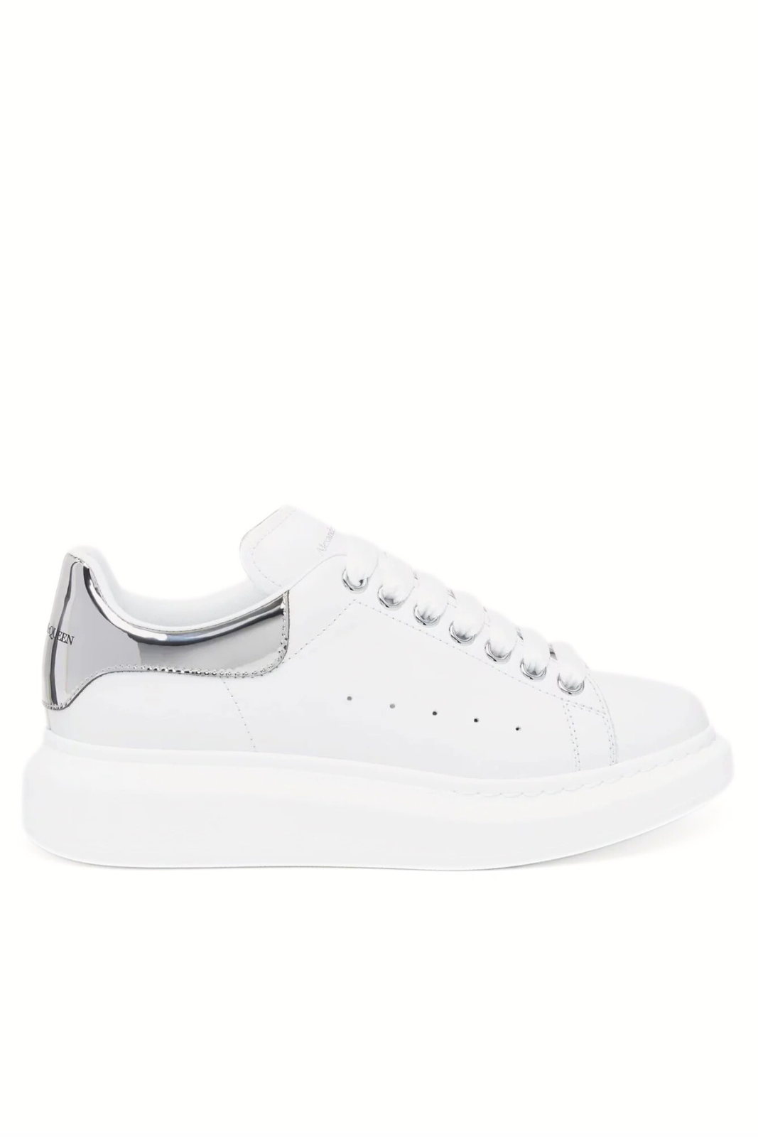 Alexander McQueen Oversized Sneaker White Mirror Low Top Sneakers