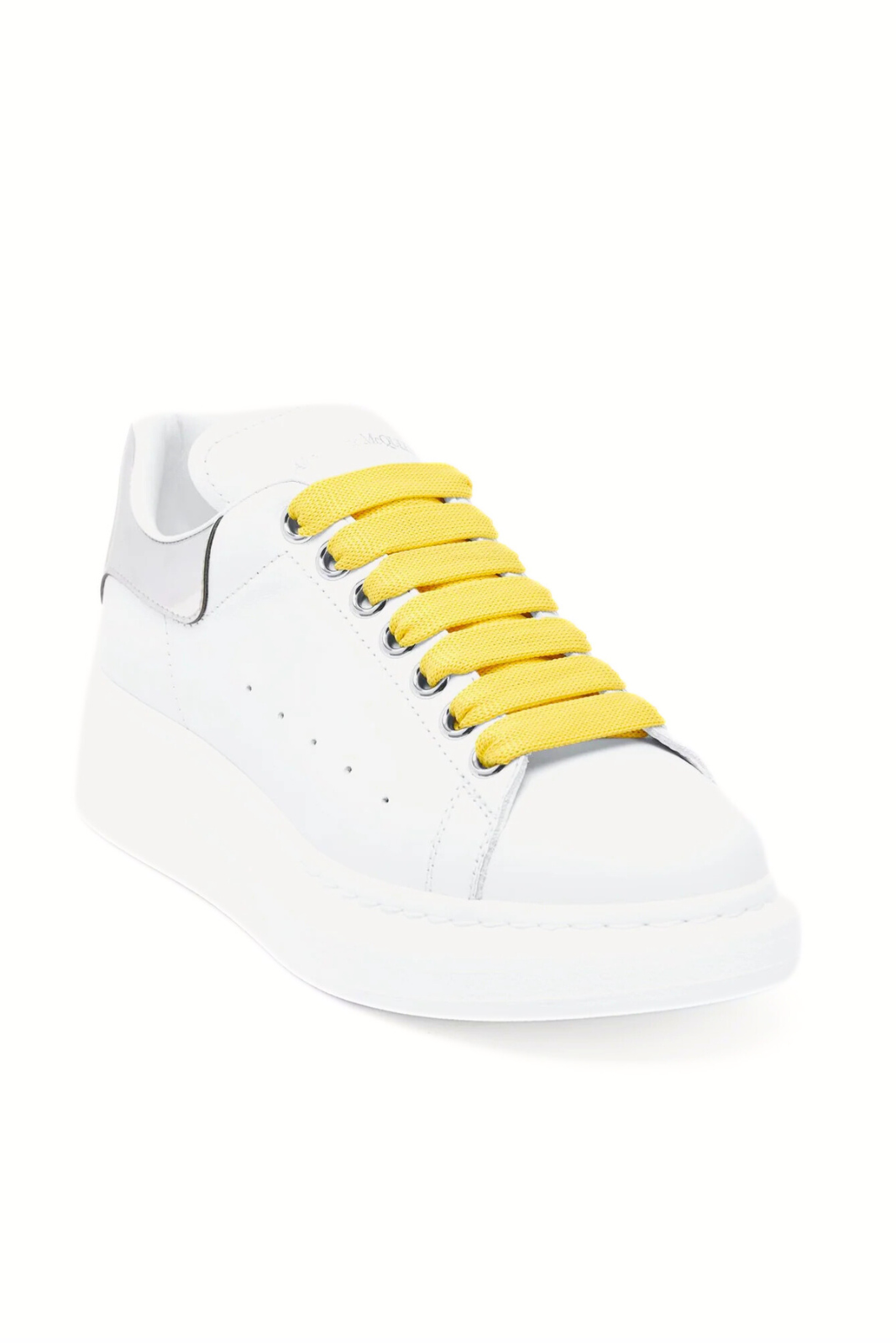 Alexander McQueen Oversized Sneaker White Mirror Low Top Sneakers