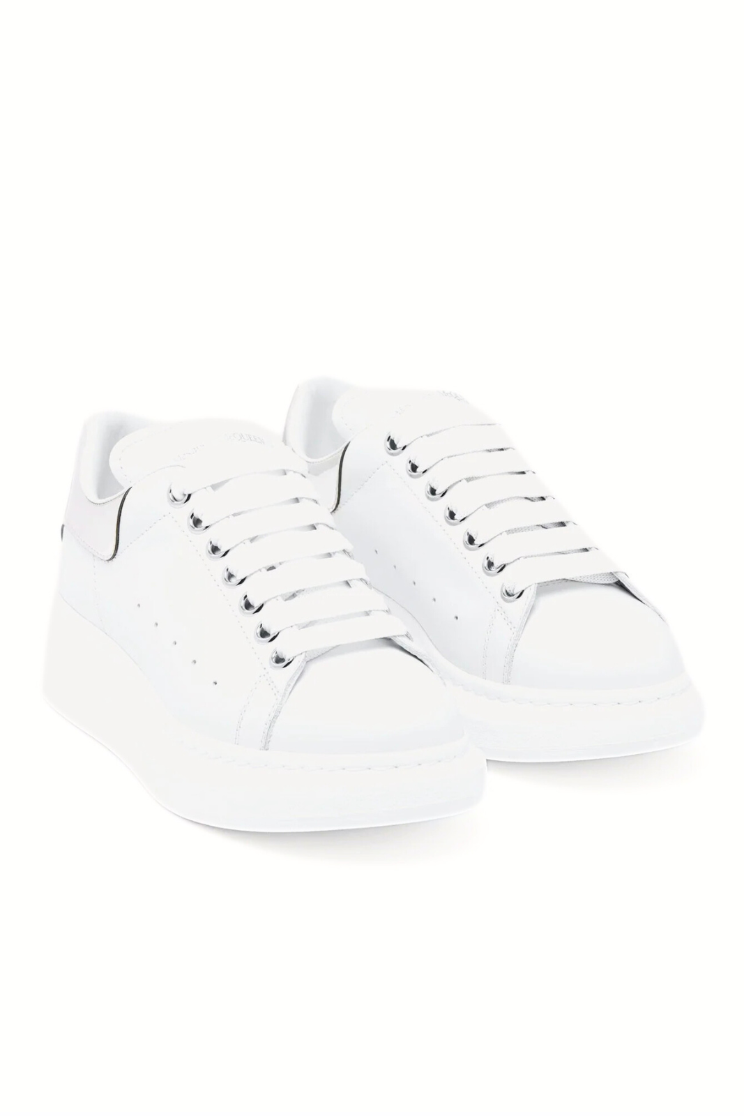 Alexander McQueen Oversized Sneaker White Mirror Low Top Sneakers