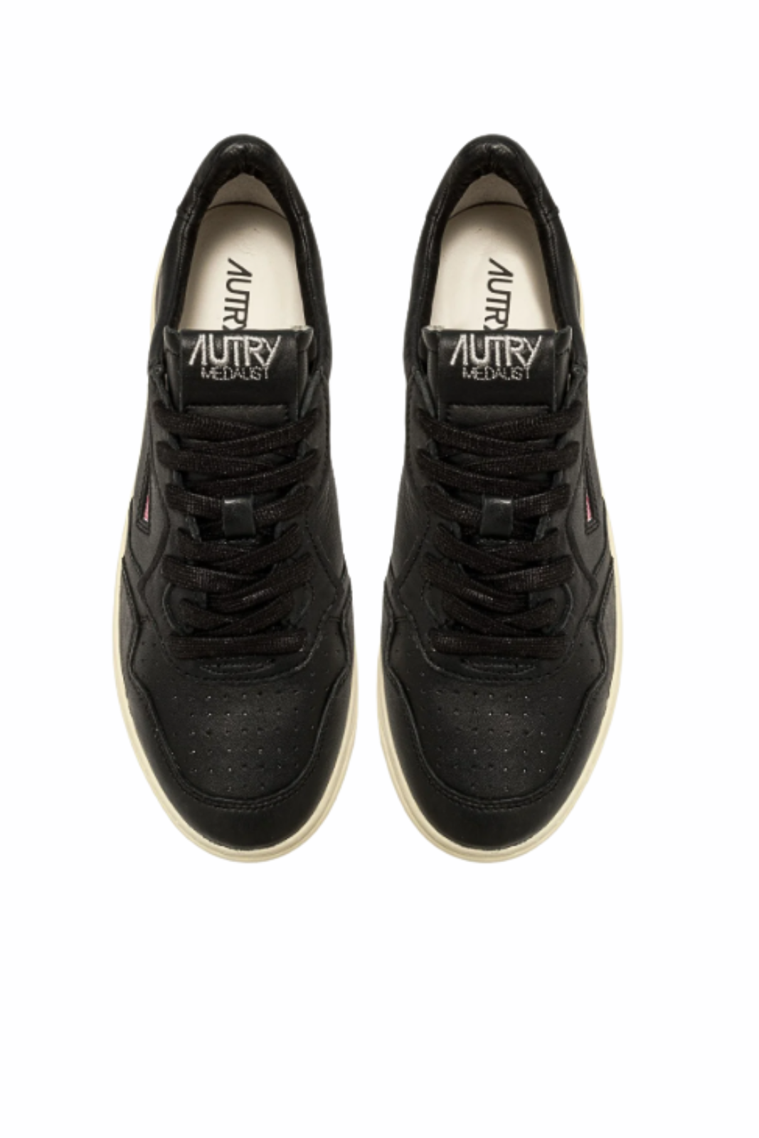 Autry Medalist Low Sneakers in Super Soft Black Nappa for men