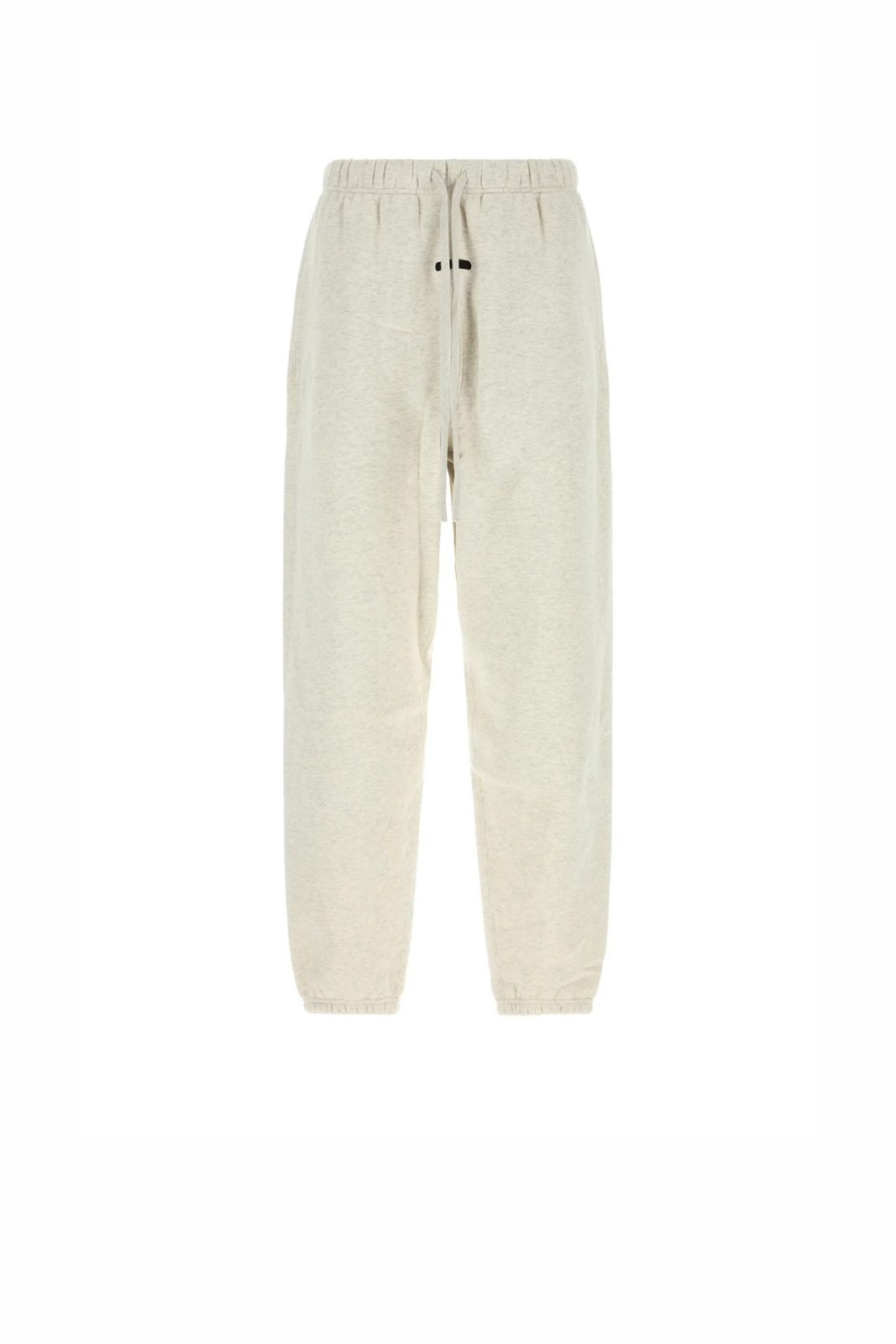 Fear of God Essentials Melange light grey cotton blend joggers