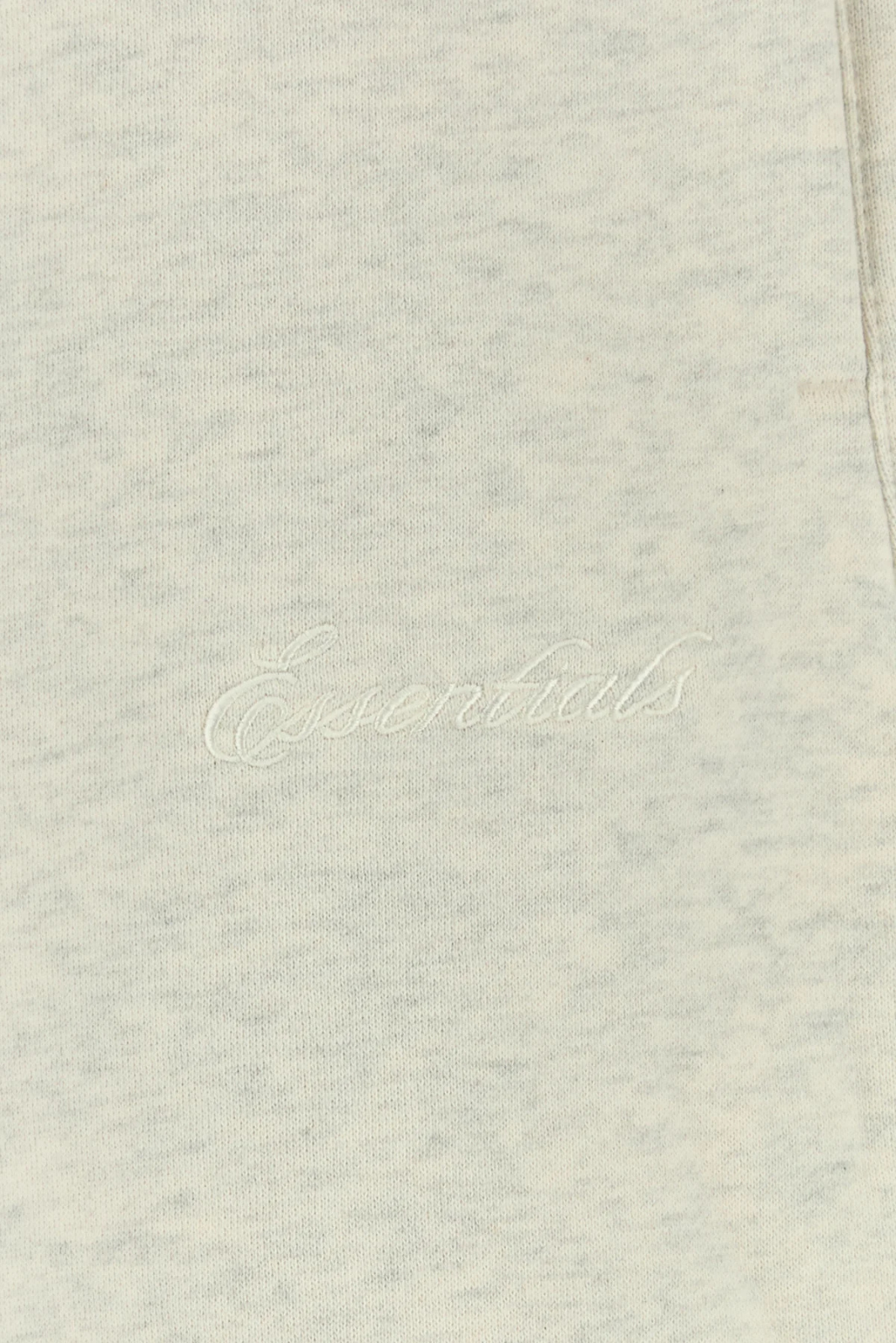 Fear of God Essentials Melange light grey cotton blend joggers