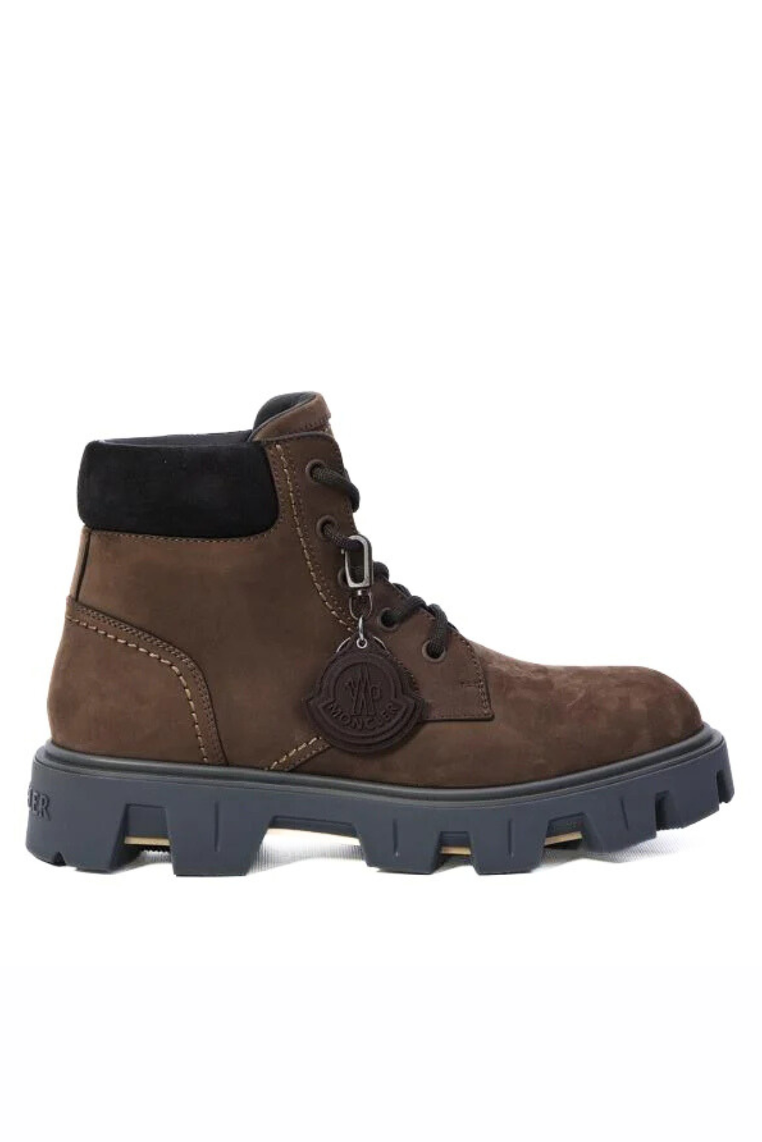Moncler Peak City ankle boots dark brown and black