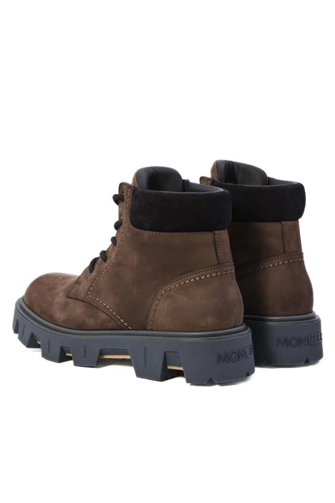 Moncler Peak City ankle boots dark brown and black