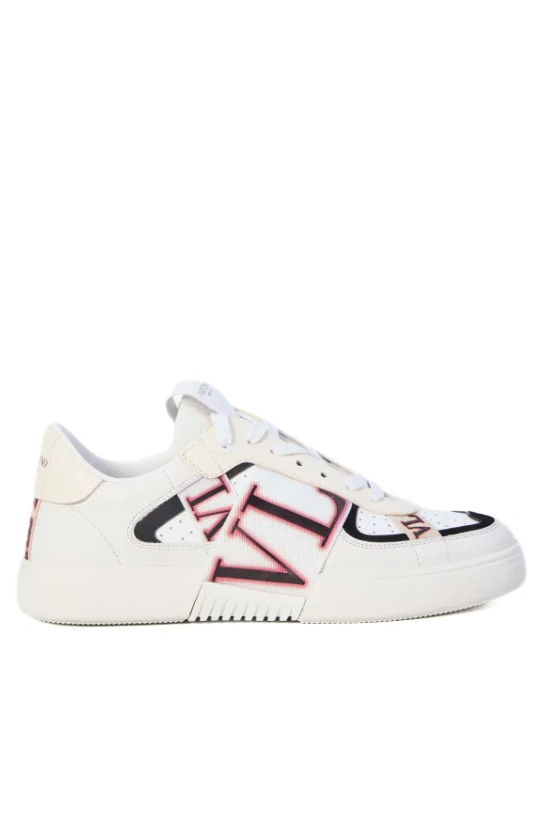 Valentino Garavani VLTN low-top sneakers in white calfskin with rubberized effect