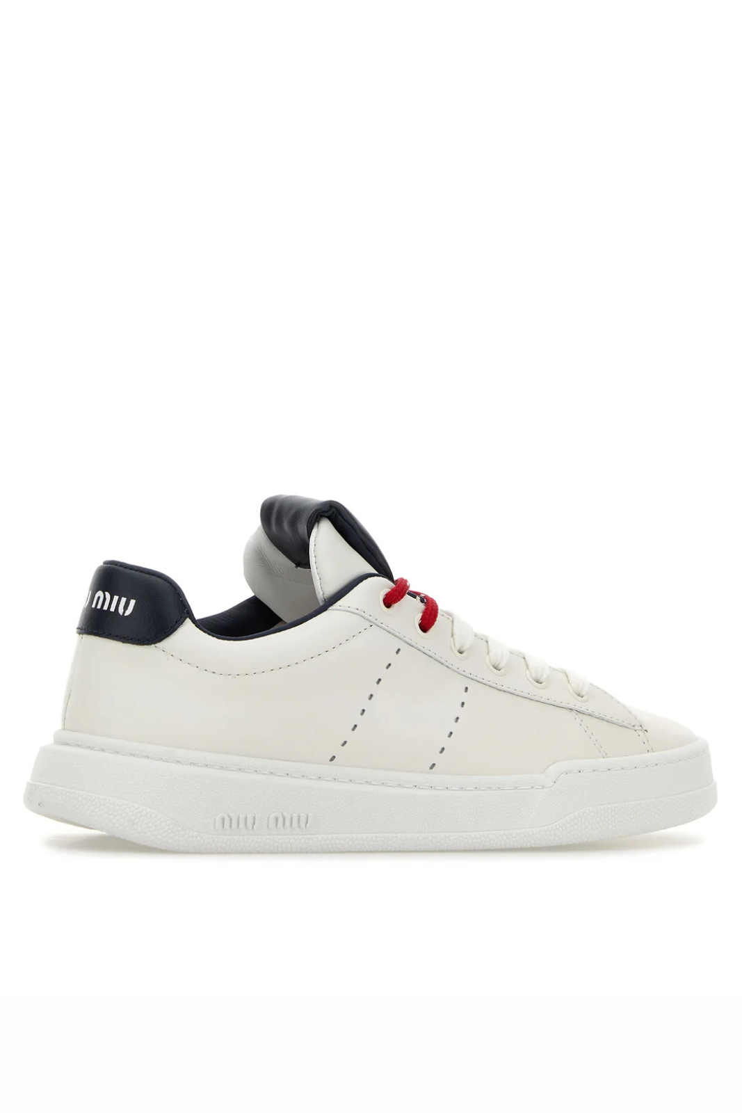 MIU MIU White Leather Sneakers