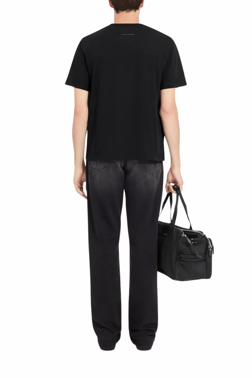 Maison Margiela MM6 round-neck patch-detail T-shirt Black