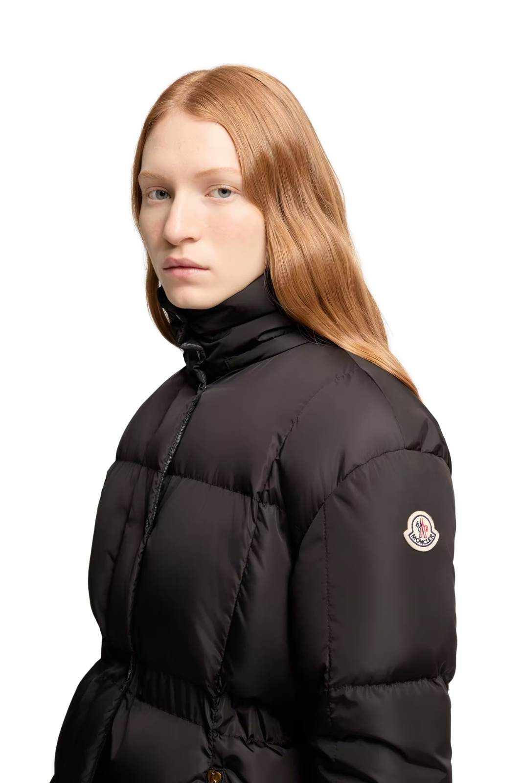 Moncler Agneux short down jacket with hood black