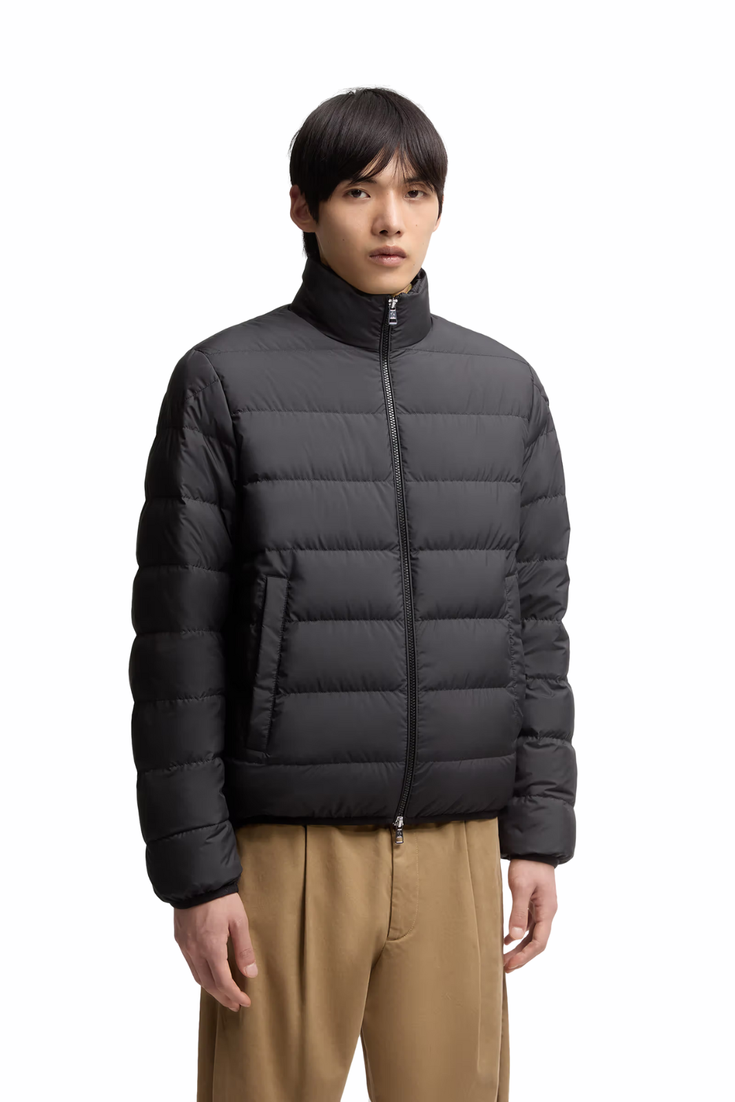 Moncler Baudinet Short Down Jacket Dark Grey