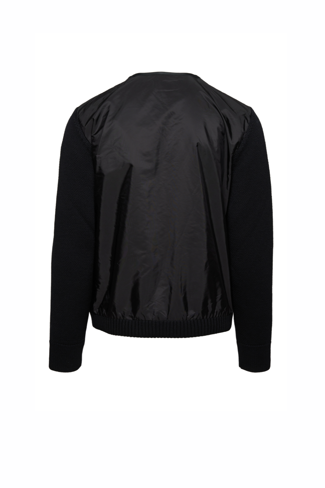 Moncler Black Cardigan with pockets and zipper, V-neck