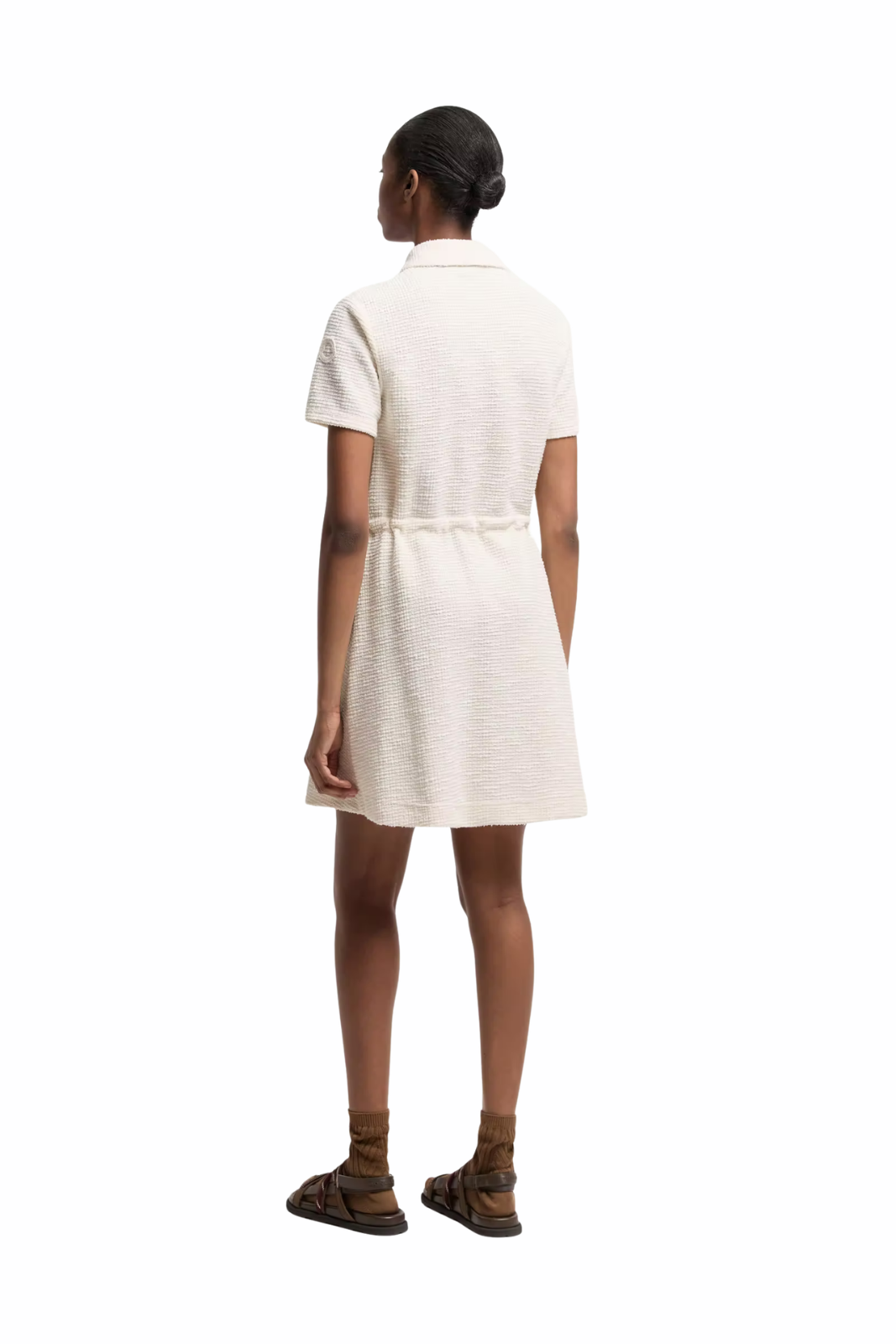 Moncler Bouclé Mini Dress White
