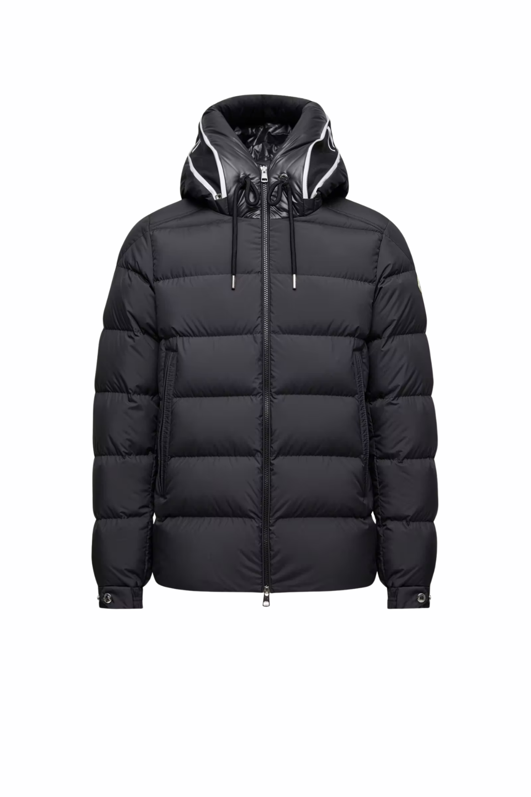 Moncler Cardere Hooded Short Down Jacket Black