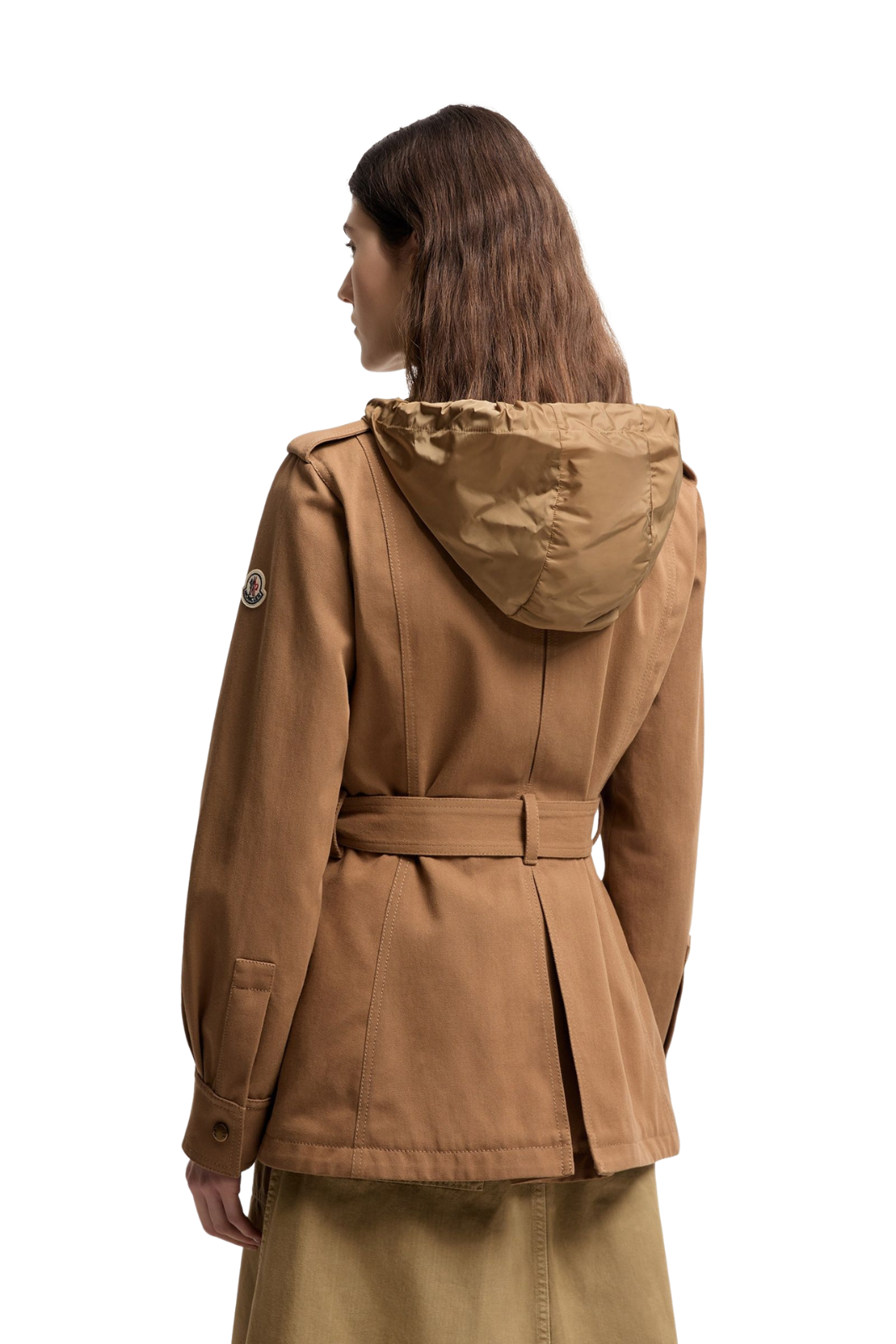 Moncler Centaurea Hooded Gabardine Field Jacket Brown