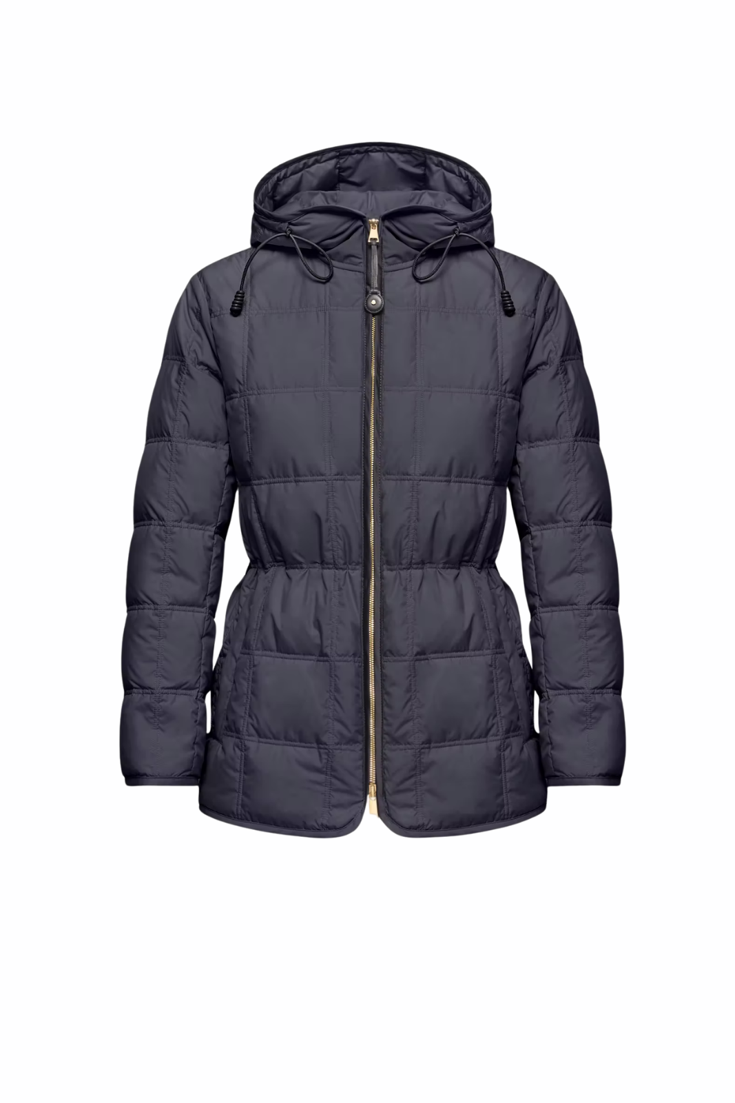 Moncler Cygnet short down jacket with hood Navy