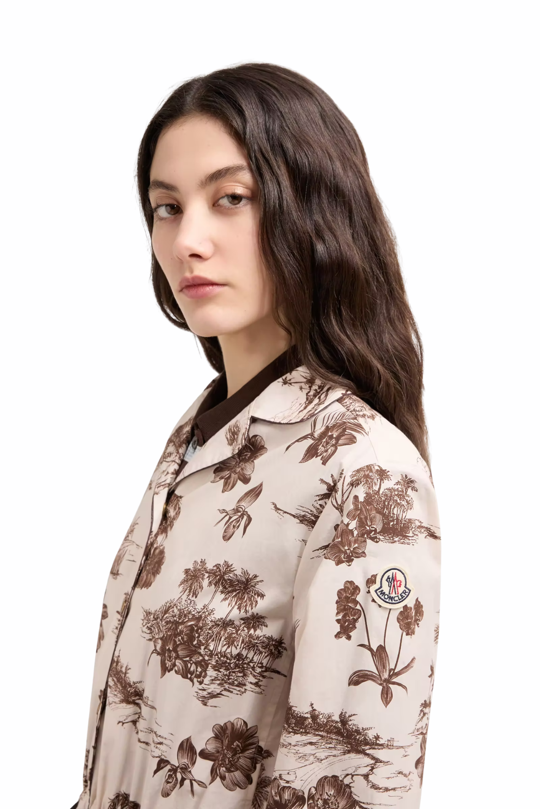 Moncler Floral Knee Length Shirt Dress