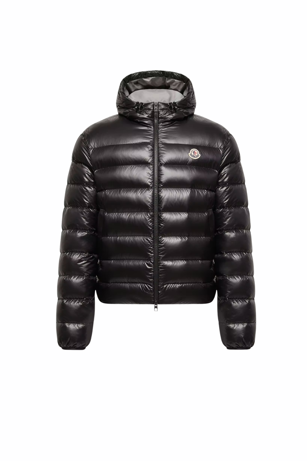 Moncler Forzo short packable down jacket with hood black