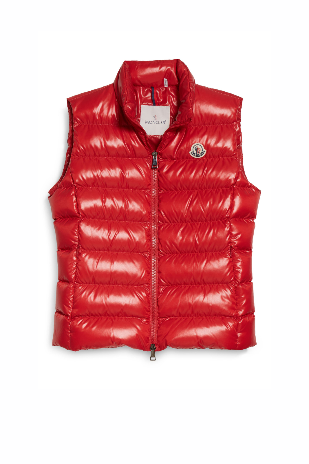 Moncler Ghany Water Resistant Down Puffer Vest red