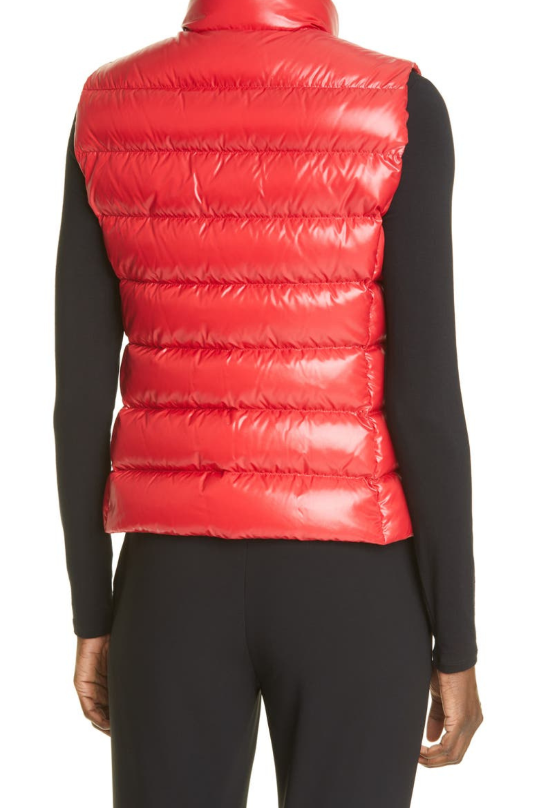 Moncler Ghany Water Resistant Down Puffer Vest red