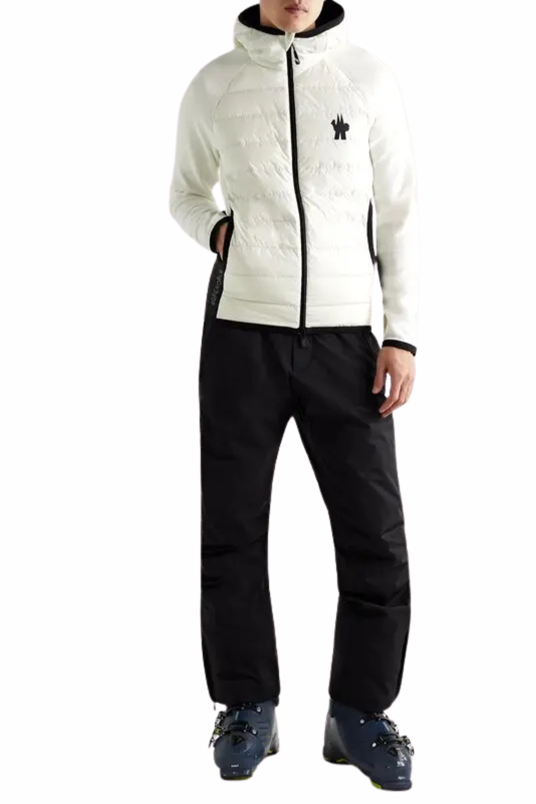 Moncler Grenoble White hooded down jacket