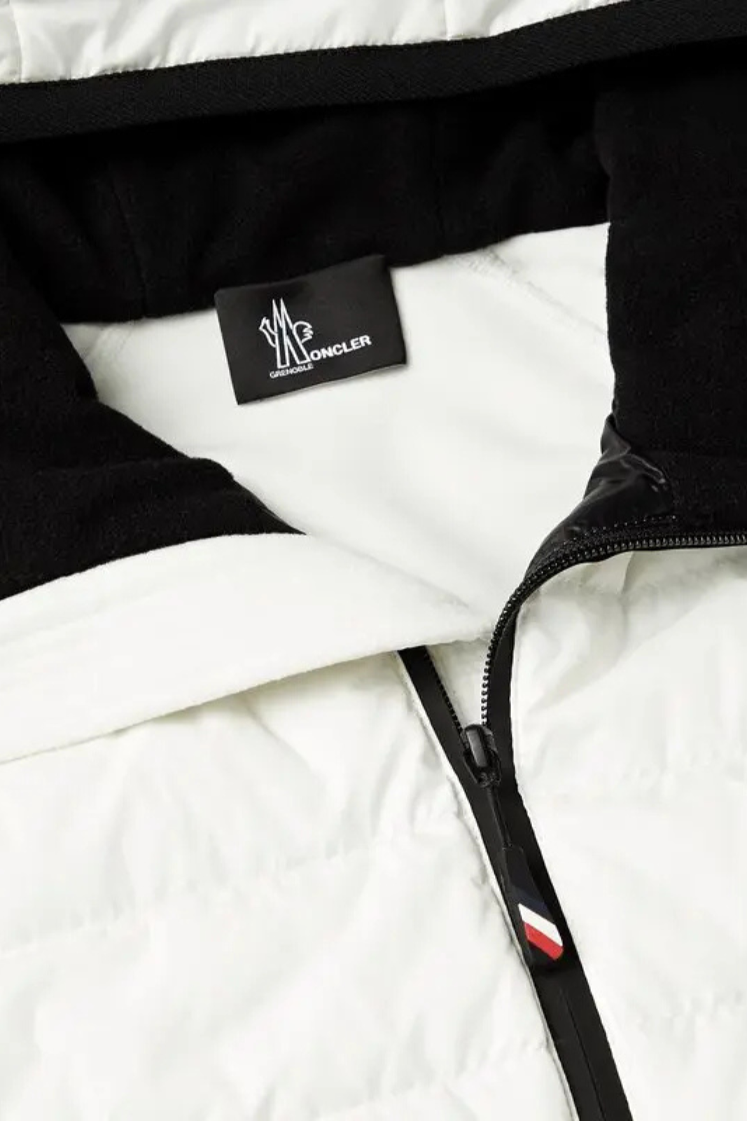 Moncler Grenoble White hooded down jacket